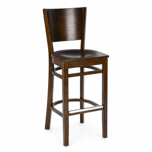 Stacking solid seat barstool