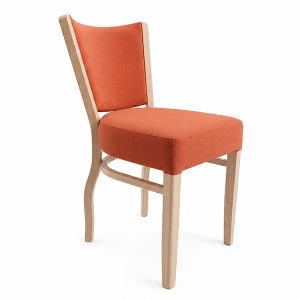 Atlantic slim seat uph back stacking chair